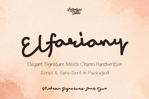 Elfariany: A Versatile Modern Font Duo for Digital Branding