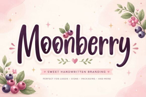 Moonberry: A Playful Handwritten Font for Editorial Charm
