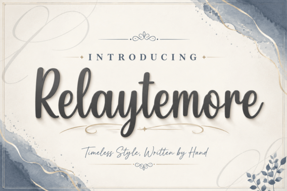 Relaytemore: A Script Font for Quiet, Confident Publishing