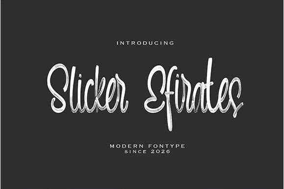 Slicker Efirates: The Handwritten Font That Feels Like Making by Hand