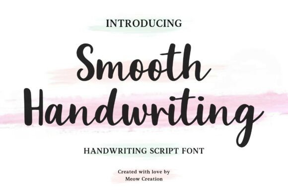 Smooth Handwriting Font: A Clean Script for Digital Design